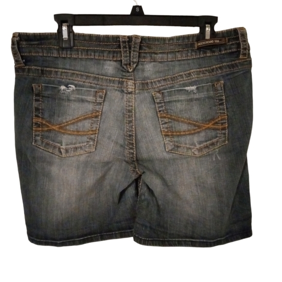 Underground Soul Distressed w. Tan Stitching Design Stretch Jean Shorts Sz.15 - Picture 5 of 8